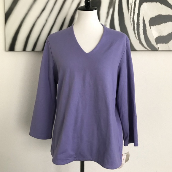 croft & barrow Tops - 💕2/$20 OR $15💕NWT CROFT & BORROW PURPLE TOP